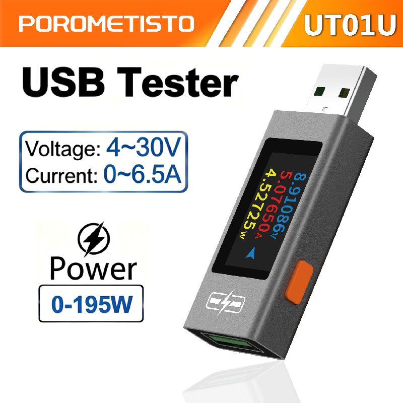 POROMETISTO UT01U USB Tester D - đánh giá và giá Usb Ammeter Tester