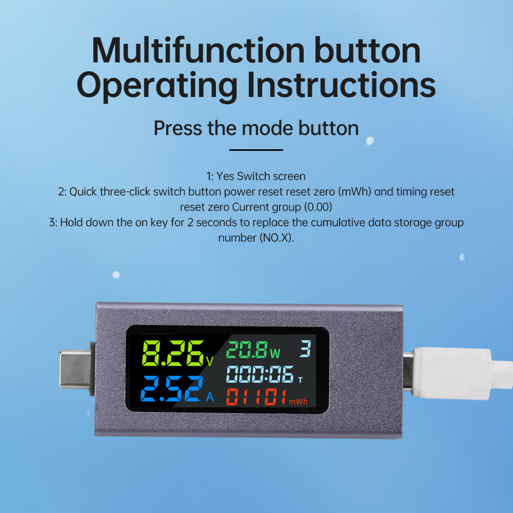USB TYPE-C Tester DC 4.5-50V 0 - đánh giá và giá Usb Ammeter Tester