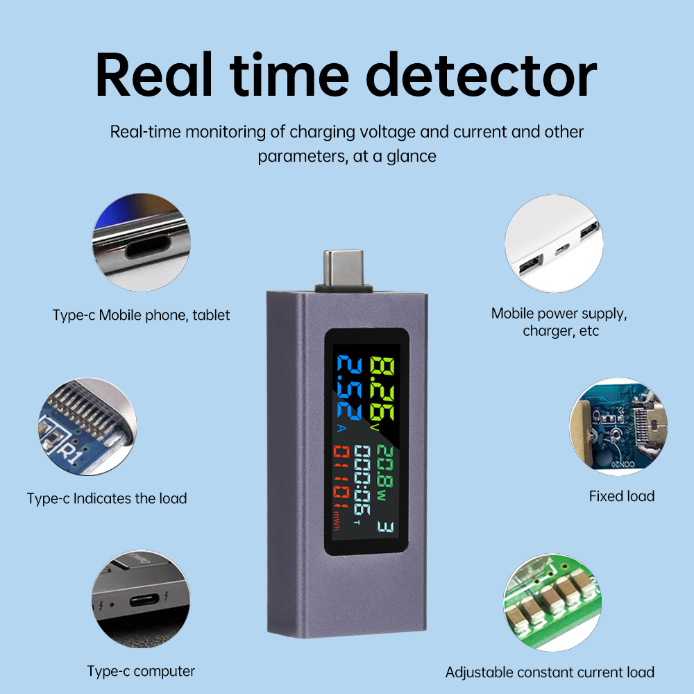 USB TYPE-C Tester DC 4.5-50V 0 - đánh giá và giá Usb Ammeter Tester