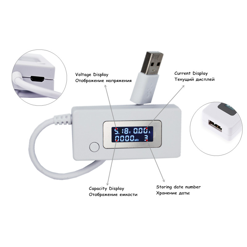LCD Screen Mini Creative Phone - đánh giá và giá Usb Ammeter Tester